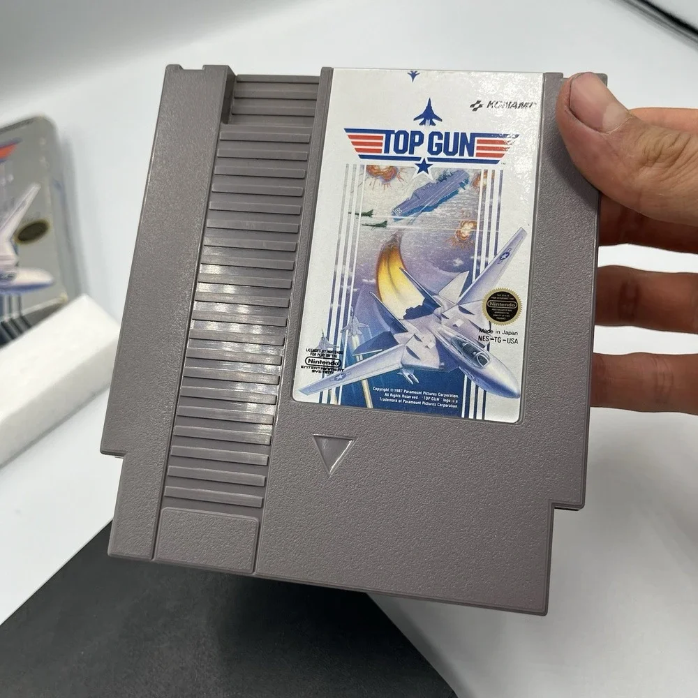 Top Gun NES Complete CIB Box Manual 3-Screw Cartridge Tested Vintage